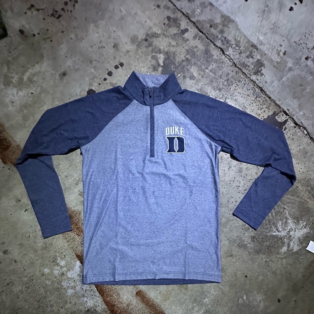 Duke Blue and Gray Quarter-Zip Pullover